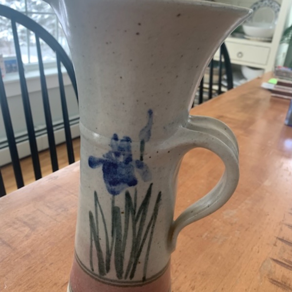 Handmade iris vase